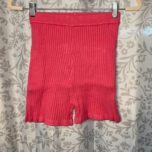 Soft knit material pink shorts